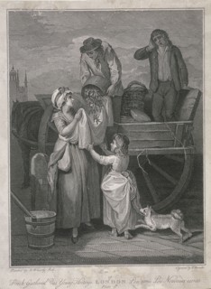 'Fresh Gathered Peas Young Hostings', Cries of London, c1795. Artist: Pietro Bonato