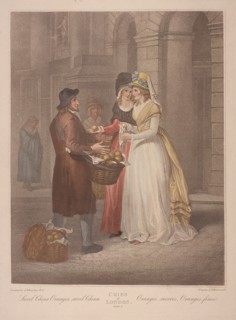 'Sweet China Oranges, sweet China', Cries of London, c1870. Artist: Anon