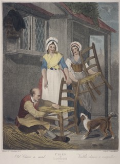 'Old Chairs to mend', Cries of London, c1870. Artist: Anon