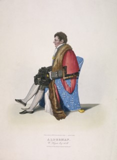 Alderman Sir William Heygate, seated and in civic costume showing robe and hat, 1825. Artist: Thomas Lord Busby
