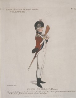 Farrington Ward Without Volunteer holding a rifle, 1798. Artist: Anon