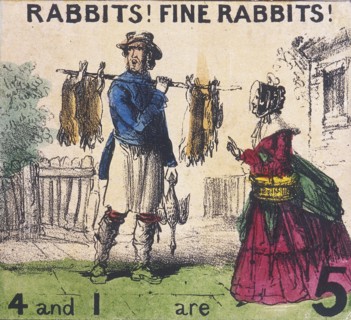 'Rabbits! Fine Rabbits!', Cries of London, c1840. Artist: TH Jones