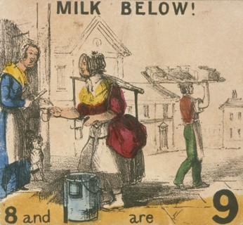'Milk Below!', Cries of London, c1840. Artist: TH Jones