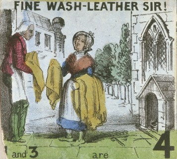 'Fine Wash-leather Sir!', Cries of London, c1840. Artist: TH Jones