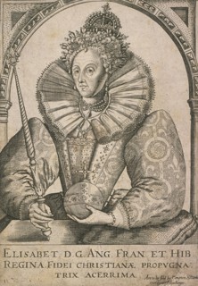 Queen Elizabeth I with sceptre and orb, c1650. Artist: Anon