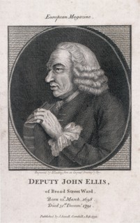 Deputy John Ellis of Broad Street Ward holding a book, 1792. Artist: Burnet Reading