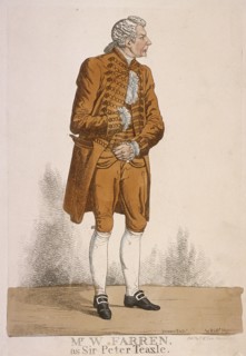 The actor William Farren as Sir Peter Teazle, 1824. Artist: Richard Dighton