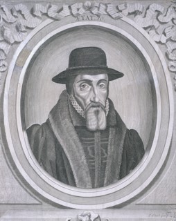 Oval portrait of John Foxe, c1570, (c1700). Artist: John Sturt