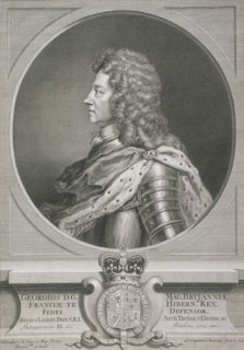 Oval portrait of George I, King of Great Britain, c1700. Artist: J Chereau