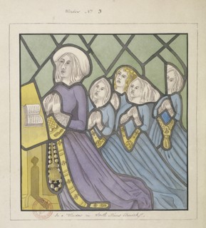 Detail of a stained glass window , St Giles, South Mimms, Hertfordshire, c1800. Artist: Anon