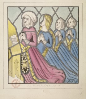 Detail of a stained glass window, St Giles, South Mimms, Hertfordshire, c1800. Artist: Anon