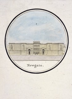 View of Newgate Prison, Old Bailey, London, 1794. Artist: Anon