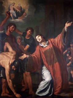 The stoning of St Stephen'. Artist: Anon