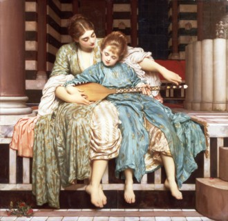 'The Music Lesson', 1877. Artist: Frederic Leighton