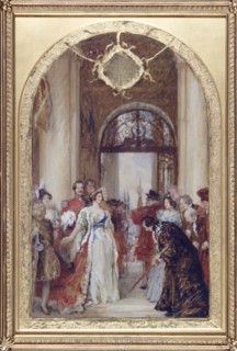 'Study for the Opening of the Royal Exchange by Queen Victoria', London, c1891. Artist: Robert Walker Macbeth