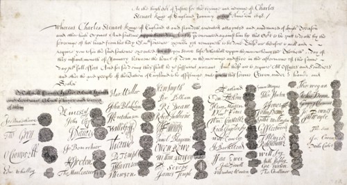 Copy of the Death Warrant of King Charles I, c1648. Artist: Anon