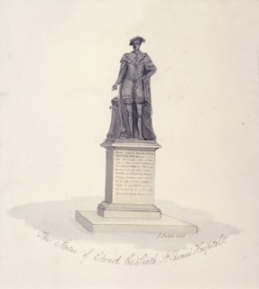 Statue of Edward VI in St Thomas's Hospital, Southwark, London, 1825. Artist: G Yates