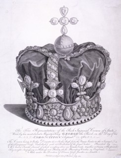 Imperial crown of state worn by King George III on his coronation, 1763. Artist: Anon