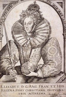 Queen Elizabeth I with sceptre and orb, c1650. Artist: Anon