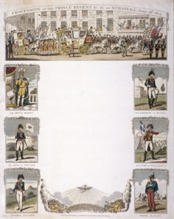 Procession of the Prince Regent, 1814. Artist: Anon