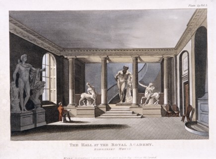 Royal Academy of Arts in the Somerset House, Westminster, London, 1810. Artist: Anon