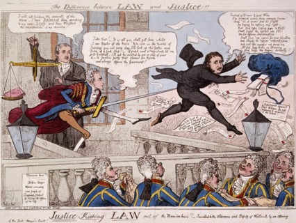 'The difference between law and justice', 1809. Artist: Isaac Cruikshank