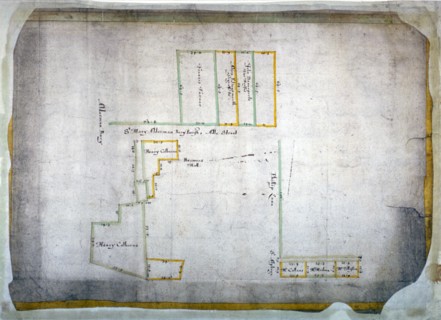 Plan of tenements in Addle Street, Aldermanbury and Philip Lane, London, c1666. Artist: Anon