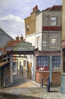 Bell Tavern, Addle Hill, London, 1868. Artist: JT Wilson