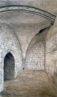 St Michael's Crypt, Aldgate, London, 1876. Artist: John Phillipps Emslie