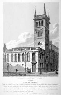 All Hallows Church, Bread Street, London, 1814. Artist: Joseph Skelton