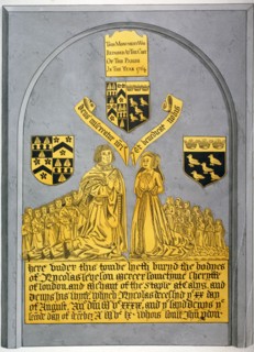 Monument in the Church of St Andrew Undershaft, Leadenhall Street, London, c1820 Artist: Anon