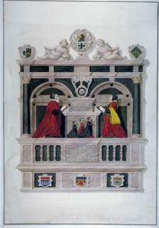 Monument in the Church of St Andrew Undershaft, Leadenhall Street, London, c1820 Artist: Anon