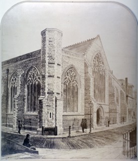 View of Austin Friars from the the north west, 1865. City of London. Artist: Anon