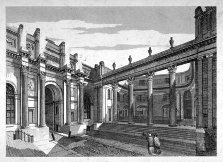 View of Lothbury Court, the Bank of England, City of London, 1809. Artist: J Burnett