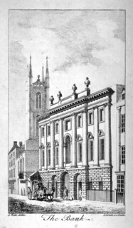 View of the Bank of England and St Christopher-le-Stocks, c1750. Artist: J Green