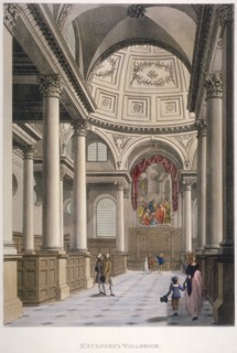 Interior of the Church of St Stephen Walbrook, City of London, 1798. Artist: Thomas Malton II