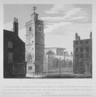 Church of St Bartholomew-the-Less, City of London, 1814. Artist: S Jenkins