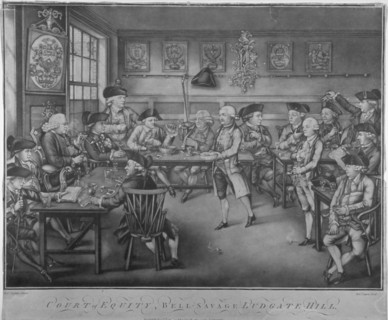 Court of Equity, Belle Sauvage Inn, Ludgate Hill, City of London, 1778. Artist: Robert Laurie