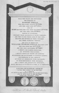 Memorial in St Bride's Church, Fleet Street, City of London, 1821. Artist: W Jeffreys