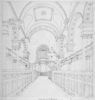 St Bride's Church, Fleet Street, City of London, 1815. Artist: Valentine Davis