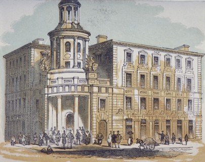 View of the New Coal Exchange in Lower Thames Street, City of London, 1849. Artist: Anon