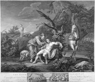 'The Good Samaritan', 1772. Creators: Simon François Ravenet, JM Delatre.