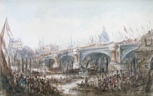 Opening of Blackfriars Bridge, London, 1869. Artist: George Chambers