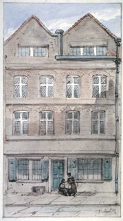 View of no 2 Blackhorse Alley, Fleet Street, City of London, 1850. Artist: James Findlay