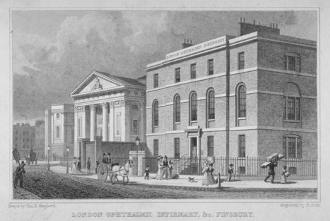View of the London Opthalmic Infirmary, Blomfield Street, City of London, 1830. Artist: R Acon