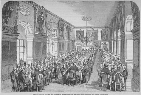 Bridewell Hall, City of London, 1850. Artist: Anon