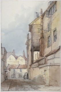 Catherine Wheel Alley, City of London, 1855. Artist: Thomas Colman Dibdin