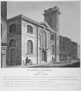 Church of St Clement, Eastcheap, City of London, 1812. Artist: Joseph Skelton