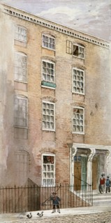 Houses in Crane Court, near Fleet Street, City of London, 1840. Artist: James Findlay