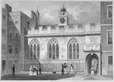 Clifford's Inn, City of London, 1840. Artist: Anon